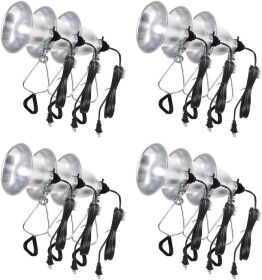 Simple Deluxe HIWKLTCLAMPLIGHTSX12 12-Pack Clamp Lamp Light with 5.5 Inch Aluminum Reflector up to 60 Watt E26/E27 (no Bulb Included) 6 Feet 18/2 SPT-