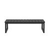 Modern Solid Wood Slat-Top Outdoor Coffee Table ‚Äì Black Wash