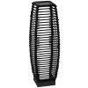 Outsunny Solar Floor Lamp, Outdoor Rattan Garden Lantern Pathway Light & Decorative Driveway Lighting with Auto On/Off LED Lights for Porch, Yard, Law