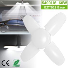 LED Garage Light E27/B22 60W 5400LM 6500K Ceiling Light Deformable Workshop Lamp LED Light Bulbs