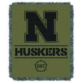 Nebraska OFFICIAL Collegiate 46X60 OHT Rank Jacquard Throw