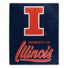 Illinois OFFICIAL NCAA "Signature" Raschel Throw Blanket