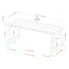 Modern Solid Wood Slat-Top Outdoor Coffee Table ‚Äì Black Wash
