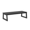 Modern Solid Wood Slat-Top Outdoor Coffee Table ‚Äì Black Wash