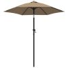 Parasol Taupe 78.7"x83.1" Aluminum