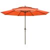 11Ft 3-Tiers Patio Umbrella Orange
