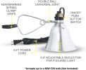 Simple Deluxe HIWKLTCLAMPLIGHTSX12 12-Pack Clamp Lamp Light with 5.5 Inch Aluminum Reflector up to 60 Watt E26/E27 (no Bulb Included) 6 Feet 18/2 SPT-