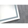 20*30 LED Lighted Bathroom Wall Mounted Mirror with High Lumen+Anti-Fog Separately Control+Dimmer Function