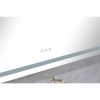 20*30 LED Lighted Bathroom Wall Mounted Mirror with High Lumen+Anti-Fog Separately Control+Dimmer Function