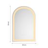 36*20 LED Lighted Bathroom Wall Mounted Mirror with High Lumen+Anti-Fog Separately Control+Dimmer Function