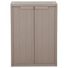Garden Storage Cabinet Brown 25.6"x17.7"x34.6" PP Wood Look