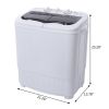 ZOKOP XPB35-ZK35 14.3(7.7 6.6)lbs Semi-automatic Gray Cover Washing Machine
