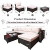 Outdoor Garden Patio Furniture 7-Piece PE Rattan Wicker Cushioned Sofa Sets and Coffee Table, patio furniture set;outdoor couch;outdoor couch patio fu