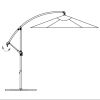 Cantilever Umbrella 118.1" Green