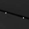 Parasol with LEDs and Steel Pole Black 6.6'x9.8'