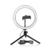 26CM 10 inch  4in1 Dimmable USB LED Ring Light Mirror Tripod Stand Phone Holder Fr Live Makeup