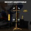 10,000 Lumen Dual Head LED Work Lights with Stand, Weather Resistant Daylight with Telescoping Adjustable Tripod Stand, Rotating Lamps
