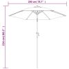 Parasol Taupe 78.7"x83.1" Aluminum