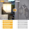 Inowel Wall Lights Outdoor Lantern with E26 Bulb (Not Include) Modern Wall Mount Hang Lamp Wall Sconce Lights for Porch Front Door Max 40W 17215