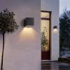 2-Pack RGBCW Waterproof Solar-Powered Outdoor Landscape Lights Wall Lamp