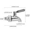 Heavy Duty and Durable, Stainless steel,Brushed Nickel, for 3 or 5 Gallon Iced Water/Wine/Beer Bottles (General), Water Jar Spigot Replacement for Bev