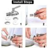 Heavy Duty and Durable, Stainless steel,Brushed Nickel, for 3 or 5 Gallon Iced Water/Wine/Beer Bottles (General), Water Jar Spigot Replacement for Bev
