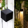 2-Pack RGBCW Waterproof Solar-Powered Outdoor Landscape Lights Wall Lamp
