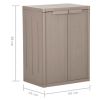 Garden Storage Cabinet Brown 25.6"x17.7"x34.6" PP Wood Look