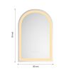 20*30 LED Lighted Bathroom Wall Mounted Mirror with High Lumen+Anti-Fog Separately Control+Dimmer Function