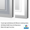 28x36 Inch LED Lighted Bathroom Mirror with 3 Colors Light, Wall Mounted Bathroom Vanity Mirror with Touch Button, Anti-Fog Dimmable Makeup Mirror (Ho