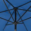 Parasol with LEDs and Steel Pole Azure Blue 6.6'x9.8'