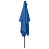 Parasol with LEDs and Steel Pole Azure Blue 6.6'x9.8'