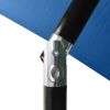 Parasol with LEDs and Steel Pole Azure Blue 6.6'x9.8'