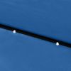 Parasol with LEDs and Steel Pole Azure Blue 6.6'x9.8'