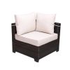 Outdoor Garden Patio Furniture 7-Piece PE Rattan Wicker Cushioned Sofa Sets and Coffee Table, patio furniture set;outdoor couch;outdoor couch patio fu