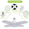LED Garage Light E27/B22 60W 5400LM 6500K Ceiling Light Deformable Workshop Lamp LED Light Bulbs