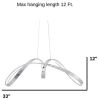 Lisbon Chandelier Integrated LED, Dimmable, Chrome
