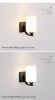 Black Wall Sconces Matte White Glass Shade, Indoor LED Wall Mount Lamp for Bedroom Farmhouse Bedside Wall Lamps, American Modern Style