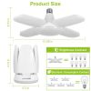 LED Garage Light E27/B22 60W 5400LM 6500K Ceiling Light Deformable Workshop Lamp LED Light Bulbs