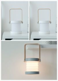 Foldable Touch Dimmable Reading LED Night Light Portable Lantern Lamp USB Rechargeable For Home Decor (Power: 0.5 watts, Light Color: 2white 1grey)