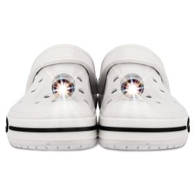 Headlights for Shoes;  2Pcs LED Light for Clogs IPX5 Waterproof Shoes Lights Charms for Dog Walking;  Handy Camping;  lasting 72 hours glow;  Suitable (Color: silver)