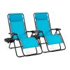 Outdoor Chaise Lounge Chair with Cup Holder