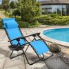Outdoor Chaise Lounge Chair with Cup Holder