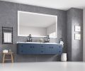 60in. W x 48 in. H LED Lighted Bathroom Wall Mounted Mirror with High Lumen+Anti-Fog Separately Control bedroom full-length mirror bathroom led mirror