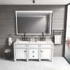 60in. W x 48 in. H LED Lighted Bathroom Wall Mounted Mirror with High Lumen+Anti-Fog Separately Control bedroom full-length mirror bathroom led mirror