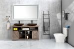 60in. W x 48 in. H LED Lighted Bathroom Wall Mounted Mirror with High Lumen+Anti-Fog Separately Control bedroom full-length mirror bathroom led mirror