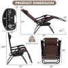 Outdoor Chaise Lounge Chair with Cup Holder